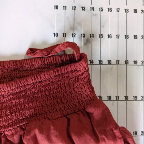 Nation AK Outfitters Wide Leg Harem Pants Womens M Red Boho Loose Baggy NAOO - Picture 6 of 7